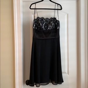 Black lace cocktail dress